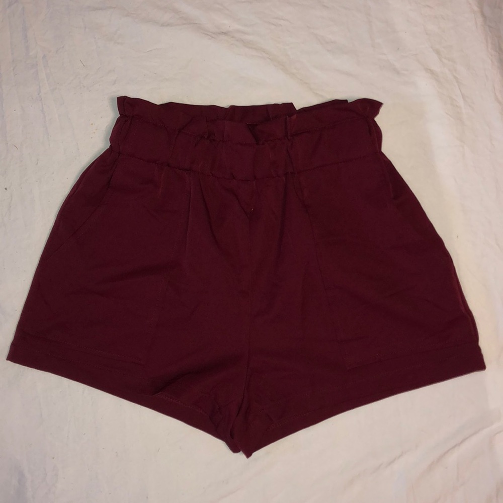 Burgundy dress shorts